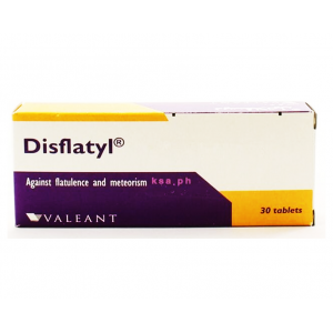 DISFLATYL AGAINST FLATULENCE & METEORISM ( SILICONE DIOXIDE 2 MG + DIMETHICONE 40 MG ) 30 CHEWABLE